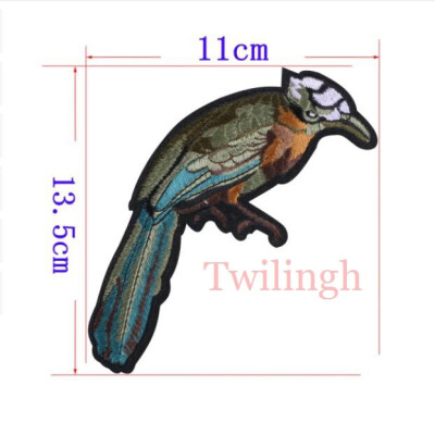 

1 Pcs Top New Brand Patches Bird Red Rose Flower Embroidered Patch DIY Iron On Sew On Fabric Repair Clothing For Wedding Patches