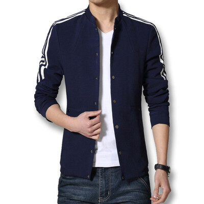 

New Men Fashion Designers Jackets 2016 Slim Fits Men Coats Spring Autumn Men Outwears Plus Size 5XL White Navy Blue Men Coats