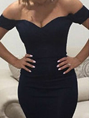 

Sexy Strapless Back Zipper Skinny Cocktail Dress