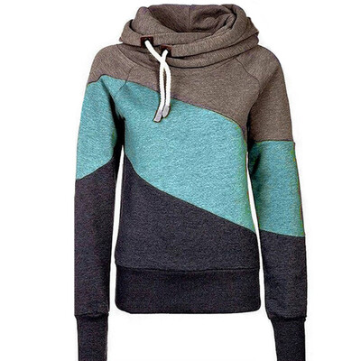 

CT&HF Women Fashion Sweet Fleece Splicing Long-Sleeved Cotton Fleece Leisure Personality Loose Pullover Korea Autumn Hot Selling Fleece