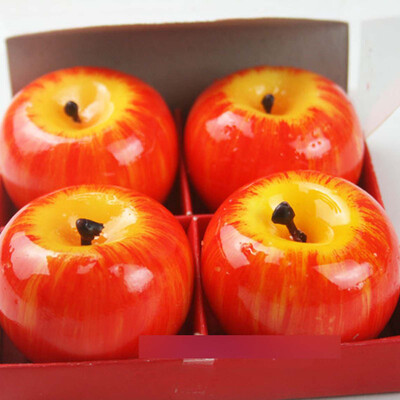 

Ванкер 4шт Рождество Red Apple Форма Фрукты Ароматические свечи Домашнее украшение подарков
