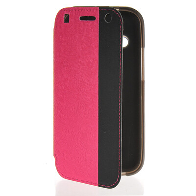 

MOONCASE Mixed colors Leather Side Flip Wallet Card Pouch Stand Soft Shell чехол для Htc One Mini 2 ( M8 Mini ) Hot pink