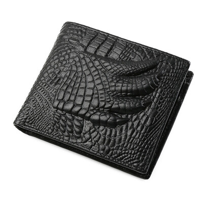 

Mens trend retro leather wallet crocodile pattern coin purse