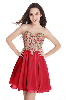 

2018 Short Cheap Mini Sweetheart Appliques Homecoming Dresses
