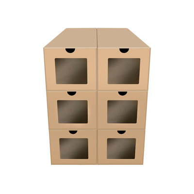 

QDZX high heel 4th 6 loaded shoe box transparent drawer type carton finishing box environmentally thick padded desktop storage box shoe box men&women shoe box storage box storage box storage box