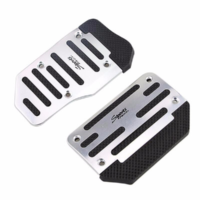 

Silver MT 3pcs2pcs Automatic Car Auto Vehicle Non-slip Pedal Foot Treadle Brake Cover Pad Aluminium Alloy