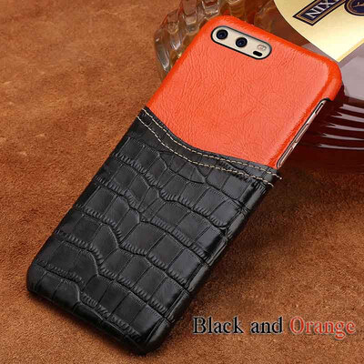 

Genuine Leather Phone Case For HUAWEI P10 Case Crocodile Texture & Oil wax leather Back Cover For Mate 9 10 Case