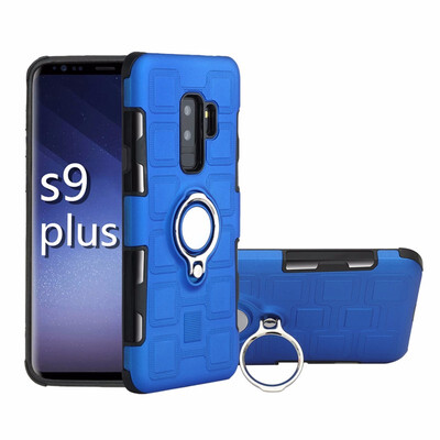 

SHS Phone Case For Samsung Galaxy S9S9 PlusJ5 2017 USJ7 2017 US Luxury Armor Ring Bracket Silicon TPU Lattice texture
