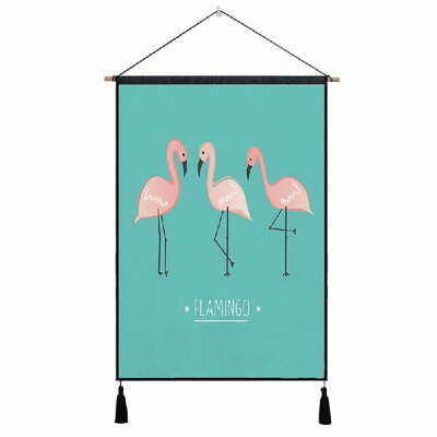 

Flamingo Tapestry Wall Art Tapestries Tropical Home Decorative Door Curtain Living Room Bedspread Sheet Table Cloth Hanging Blanke