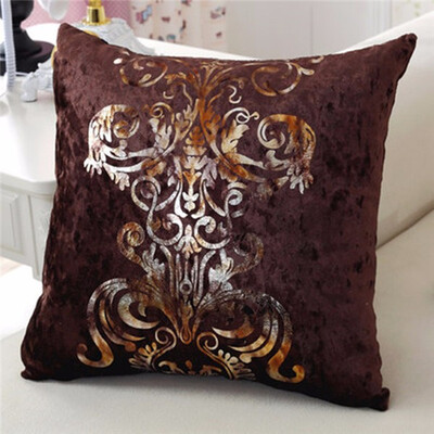 

Cntomlv Bronzing Print Pillowcases Silk Velvet Pillows Case Cover Retro Vintage e White Pillowcase Bedroom Home Decorative Pillow