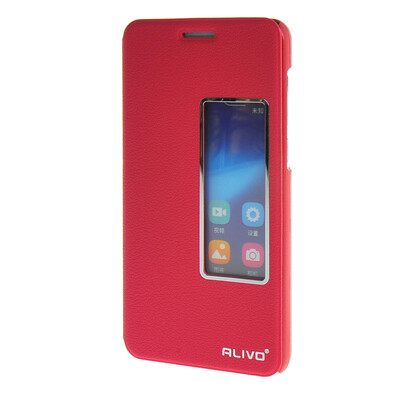 

MOONCASE ЧЕХОЛ ДЛЯ Huawei Honor 6 Slim View Window Leather Flip Bracket Back Cover Hot pink