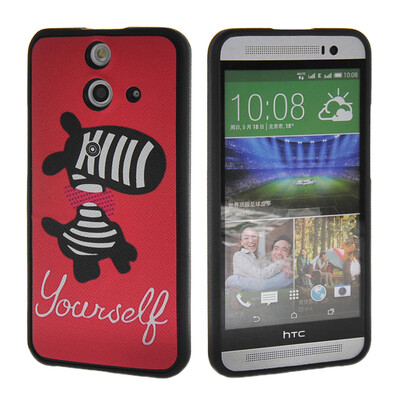 

MOONCASE Cute Pattern Soft Flexible Silicone Gel TPU Skin Shell Back ЧЕХОЛ ДЛЯ HTC One E8