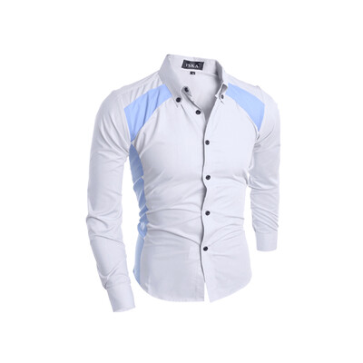 

Zogaa New Men' Shirt Classic Patchwork Color Matching