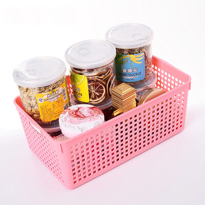 

Jingdong Supermarket INOMATA import storage basket office storage basket kitchen finishing basket basket basket pink