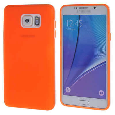 

MOONCASE for Samsung Galaxy Note 5 Case Flexible Soft Silicone Gel TPU Skin Protective Case Cover Orange