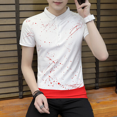 

DaMaiZhang Brand Clothing New Men Polo Shirt Business Casual Prited male Fashion Short Sleeve Breathable Tshirt