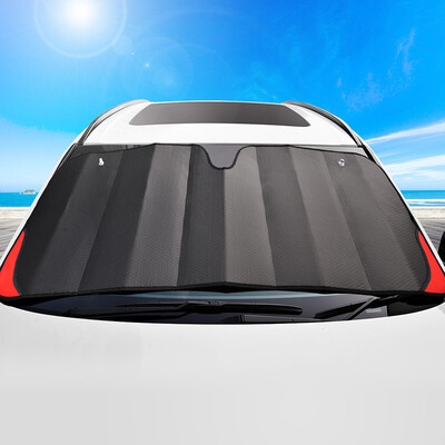 

CarSetCity double-layer bubble stitching sun block car sun block front windshield sun visor curtain CS-83134 red black