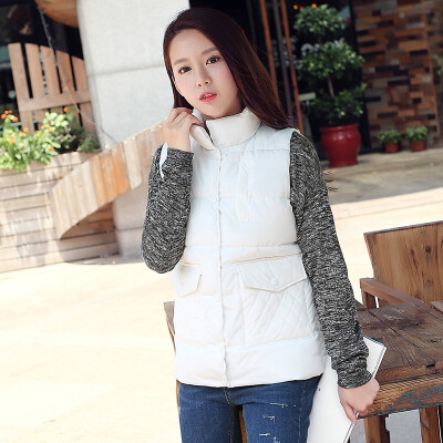 

Down Cotton Vest Female New Arrival Womens Stand Collar Cotton Vest