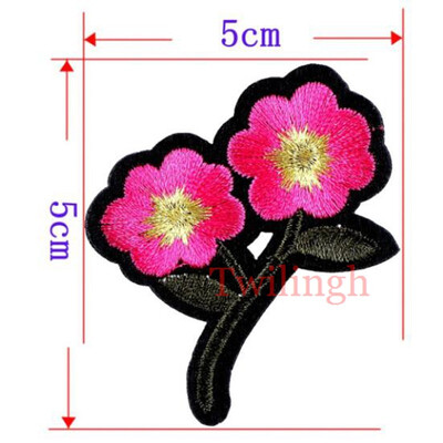 

1 Piece Patches Red Flower Embroidered Patch 3D Applique DIY Sewing Repair Accessories Fabric Stickers Wedding Clothing Patches