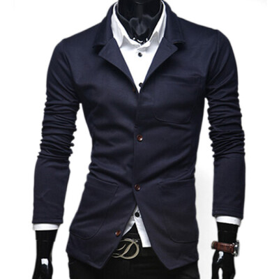 

Zogaa New Mens Suit Knitting Single-breasted Casual Fashion