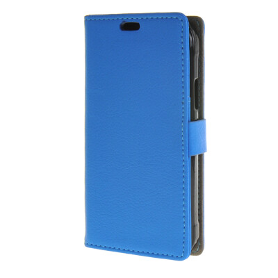 

MOONCASE Litch Skin Flip Leather Wallet Card Slot Stand Back Case Cover for Samsung Galaxy S6 Active G890 Blue