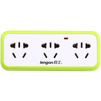 

Lengon a turn three socket converter power outlet 3 home portable wall plug new national standard security door wireless plug panel XD-Q403