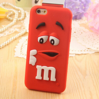 

Cute Humorous Funny 3D Soft Silicone Rubber Skin Cover Case For iPhone 6 Plus RED