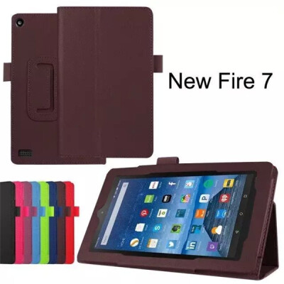 

MITI 2015 Arrival Fashion Leather Folio Stand Cover Case For Amazon Kindle Fire HD 7 Inch Solid 8 Colors Free Shipping Wholesale