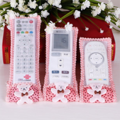 

Bowknot Design Dustproof Lace Floral Print TV Air Condition Remote Control Case Organizer Holder Cover Protector Storage Bag