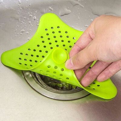 

Cntomlv Creative Star Sewer Outfall Strainer Bathroom Kitchen Sink Plug Anti-blocking Drain Catches Cover Floor Drain Hair Filter