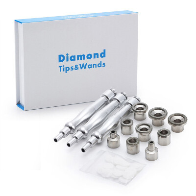 

9 Tips 3 Wands Diamond Dermabrasion Accessory Tips Diamond Wands Cotton Filter Facial Skin Peel Microdermabrasion