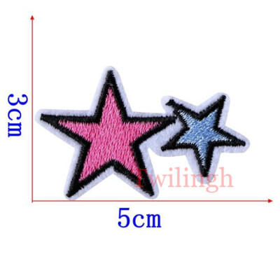 

1 Pcs Patches Iron-on Sew-on Sliver Gold Star Embroidery Motif Applique Garment Children Women DIY Clothes Sticker Wedding Party