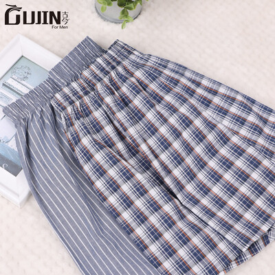 

Ancient&modern men GUJIN 2 loaded mens underwear cotton mens boxers four seasons casual loose Arro pants pajamas comfortable home pants ELHSJ51 cherry powder - denim blue