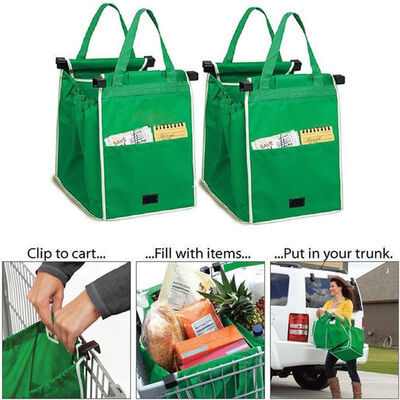 

Foldable Reusable Grocery Large Trolley Clip-To-Cart Supermarket Shopping Bags