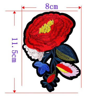 

1 pcslot Embroidered Patches Big Pink Flowers Sequin Patch Iron On Fabric Badge Sew On Clothes Appliques DIY Wedding Stickers