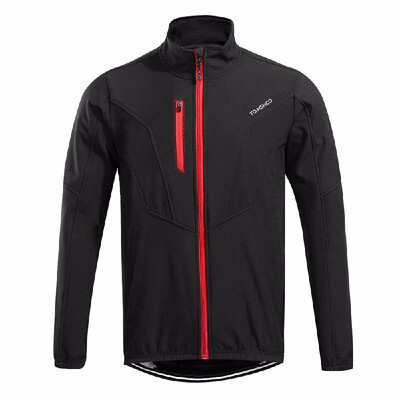 

TOMSHOO Mens Winter Thermal Fleece Cycling Jacket Outdoor Sport Long Sleeve Windproof Coat MTB Bike Bicycle Riding Clothes Sports