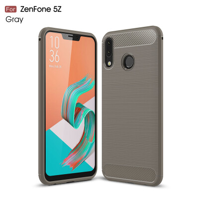 

Goowiiz Phone Case For ASUS ZenFone 5Z ZS620KLZE620KL Fashion Slim Carbon Fiber TPU Soft Silicone Prevent falling