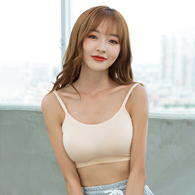 

LAXJOY Lang Yue comfortable sleepless vest without rims with chest pad integrated adjustable shoulder strap underwear bra LNWX186109 skin color