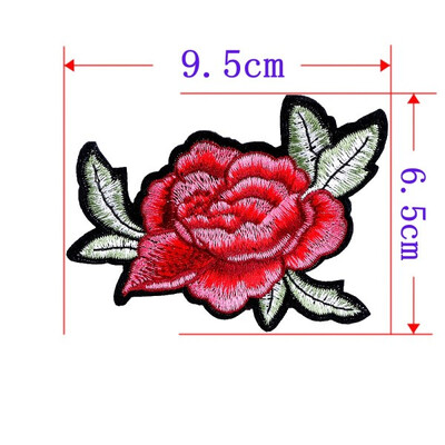 

1 pcslot Embroidered Patches Big Pink Flowers Sequin Patch Iron On Fabric Badge Sew On Clothes Appliques DIY Wedding Stickers