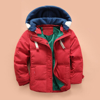 

Children Boys Heavyweight Down Jacket Coat kids Detachable Cap Warm Thick Coat Clothes