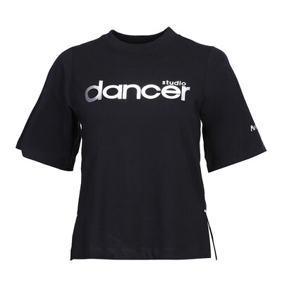 

ANTA ANTA 16737142 short-sleeved T-shirt womens 2018 summer new loose bat shirt breathable sleeves knit casual sportswear basic black  female 160