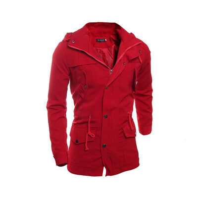 

Zogaa New Men' Jacket Stand Collar Waist