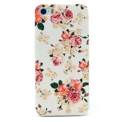 

MITI New Arrival Hot PC Flower Phone Skin For Apple iPhone 5 5S Case Transparent Back Case Cover