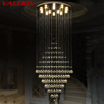 

Modern Crystal Chandeliers Lights Lamp Chandelier Lighting Indoor Crystal Chandelier Pendant Lights for Foyer Stair Staircase Hot
