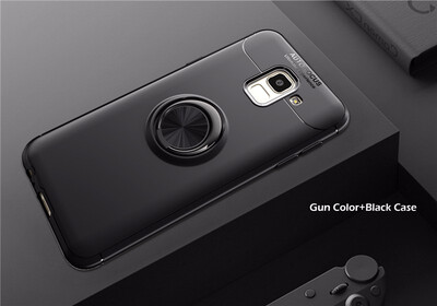 

Goowiiz Phone Case For Samsung Galaxy J4 2018J6 2018 European Luxury Metal Ring Magnetic Bracket TPU Shockproof Cooling