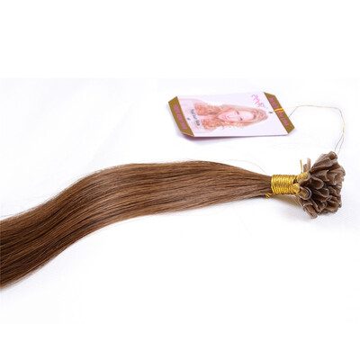 

BHF HAIR Fusion hair extensions 100 Human Hair Silky Straight Keratin Fusion Capsules Brown Nail Tip Hair 1gs 20g pack