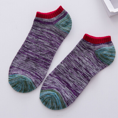 

Spring Summer Cotton Retro Thick Line Man Shallow Mouth Invisible Socks