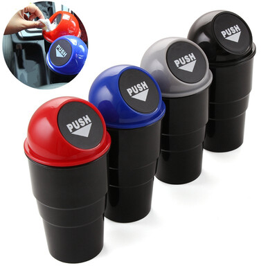 

Fashion Car trash can garbage dust case holder Attractive storage box with lid trash bin organizer auto accessories