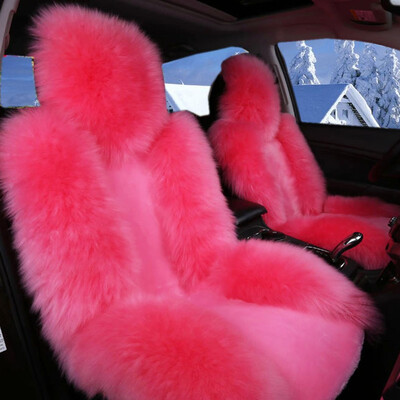 

100 Australian Pure Natural Wool Seat Cover12 Colors Winter Car Cushion5 Seats Whole Vehicle CoverFree Shipping For Russian
