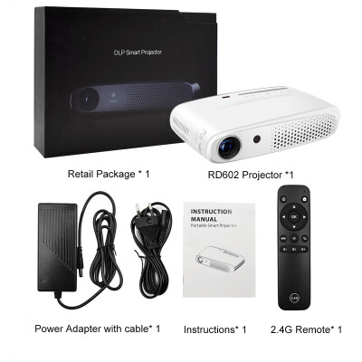 

Rigal RD602 DLP Mini 3D proyector 600 ANSI Lúmenes Android WiFi proyector obturador activo 3D Full HD 1080 p negocios casa Beamer